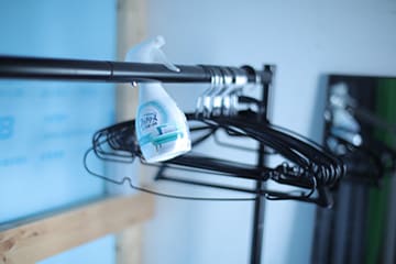 ハンガーラックと、ファブリーズ